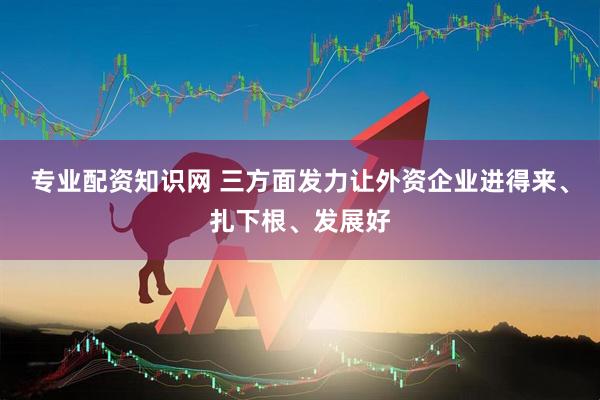 专业配资知识网 三方面发力让外资企业进得来、扎下根、发展好